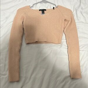 Ribbed Pink Crop Top